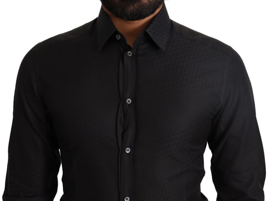 Dolce & Gabbana Black GOLD Baumwoll Slim Fit Hemd für formelle Anlässe - Image 4