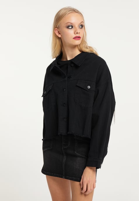 Mymo Jeansjacke Damen schwarz - Image 3