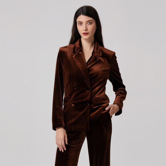 Zweireihiger Anzugsblazer aus Samt - Image 2