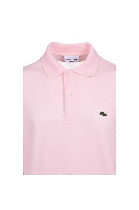 Lacoste Basic Logo Pique Regular Fit Polo Shirt Pale Pink