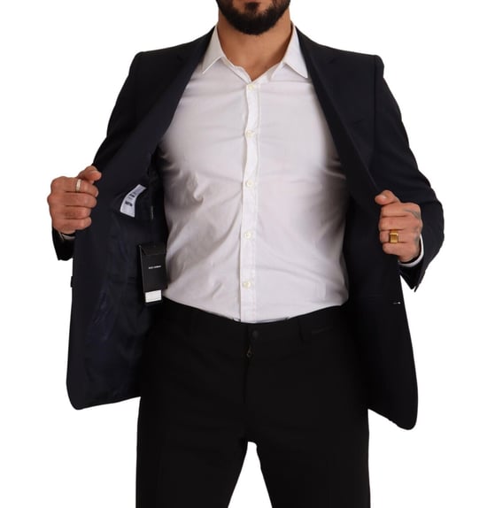 Dolce & Gabbana Herren Dunkelblauer Einreiher Mantel MARTINI Blazer - Image 5