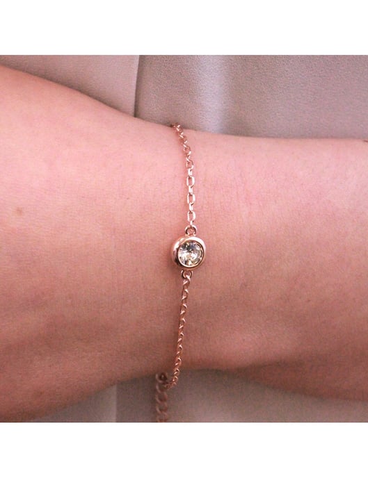 Geburtsstein-Armband - Rose Gold und Kristall - Image 2