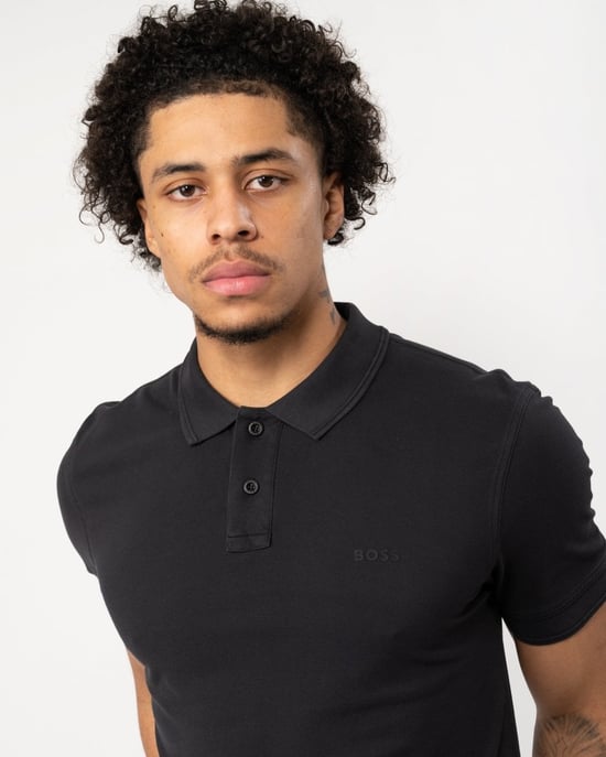 BOSS Orange Prime Herren Baumwoll-Piqué Polo-Shirt mit Logo-Print NOS - Image 2