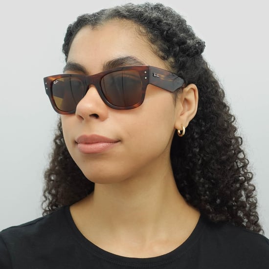Ray-Ban Square Unisex Polished Striped Havana Brown RB0840S Mega Wayfarer