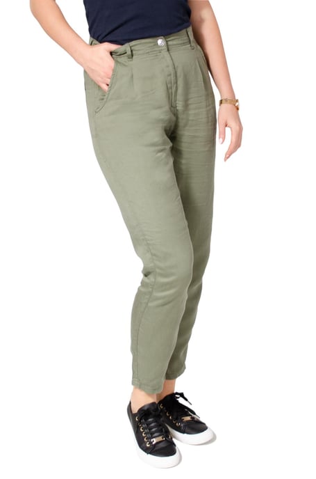 Linen Lyocell Taper Trousers