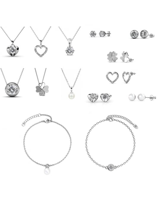 Herz-Adventskalender - 14 Juwelen - Silber und Kristall - Image 1