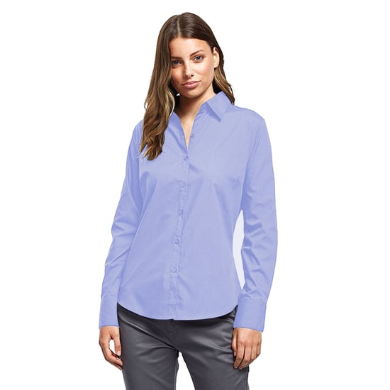 Premier - Bluse für Damen Langärmlig (Mittelblau) - Image 3