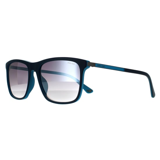 Police Square Unisex Blau Türkis Gradient Verspiegelte Sonnenbrille 90041091 - Image 2