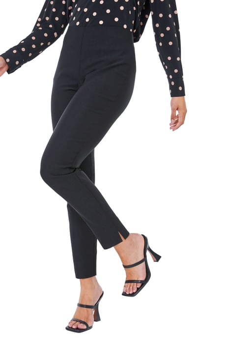 Petite High Waisted Stretch Trousers Smart Office Leggings
