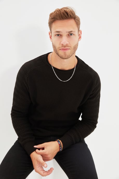 Trendyol Herren Raglanärmel gerader Pullover - Image 1