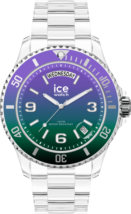 Ice Watch Ice Clear Sunset - Purple Green Unisex's Transparent Watch 021433