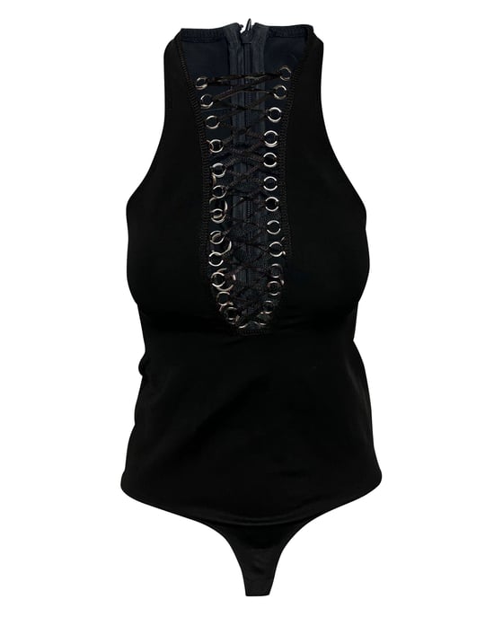 Givenchy Schnür-Bodysuit aus schwarzer Viskose - Image 1