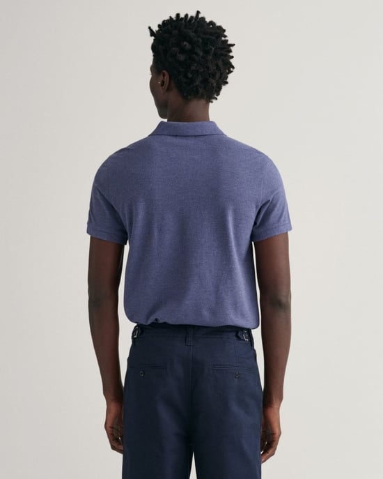 GANT Herren Slim Fit Kurzarm-Piqué-Poloshirt mit Schild-Logo - Image 2