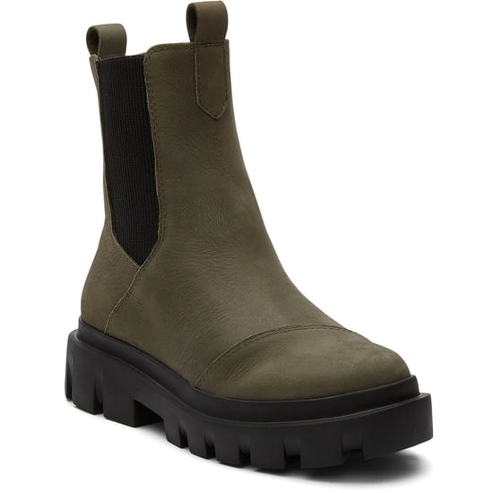 TOMS Rowan Leder Frauen Olive Stiefel - Image 1