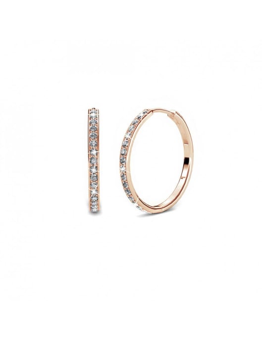Schicke Ohrringe - Rose Gold und Kristall - Image 1