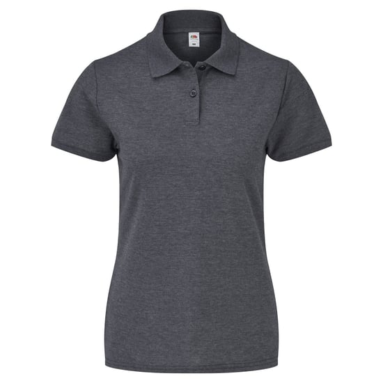 Fruit Of The Loom Womens Lady-Fit 65/35 Kurzarm-Poloshirt (Dark Heather) - Image 1