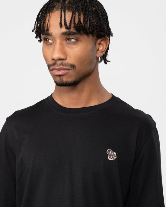 Paul Smith Mens Regular Fit Long Sleeve Zebra T-Shirt