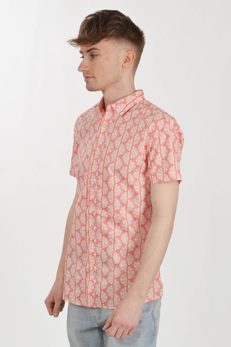Print Cotton Short Sleeve Shirt - Image 3
