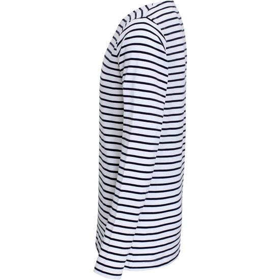 Asquith & Fox Herren Mariniere Coastal Langarm T-Shirt (Weiß/Marine) - Image 3