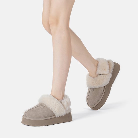 EVER AU Australia Women Fantail Leather Slippers With Two Removable Straps