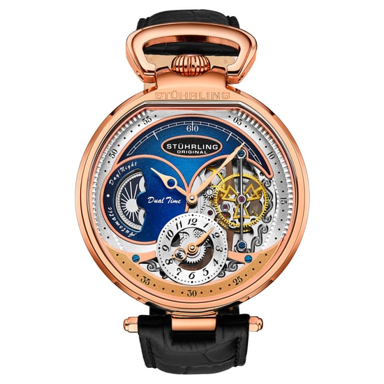 Rose Gold Modena Dual Time Automatik 46mm Skeleton - Image 1