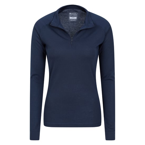 Mountain Warehouse Damen/Damen Talus Zip Neck Langarm-Thermal-Top (Navy) - Image 4