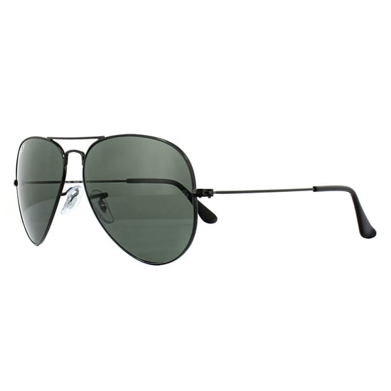 Ray-Ban Sunglasses Aviator 3025 Black Green Polarized 002/58 62mm