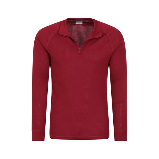 Mountain Warehouse Mens Talus Zip Neck Long-Sleeved Thermal Top (Red)