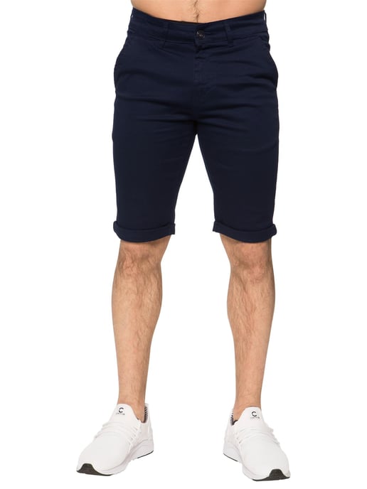 Enzo | Herren Slim Fit Stretch Chino Shorts - Marine - Image 1