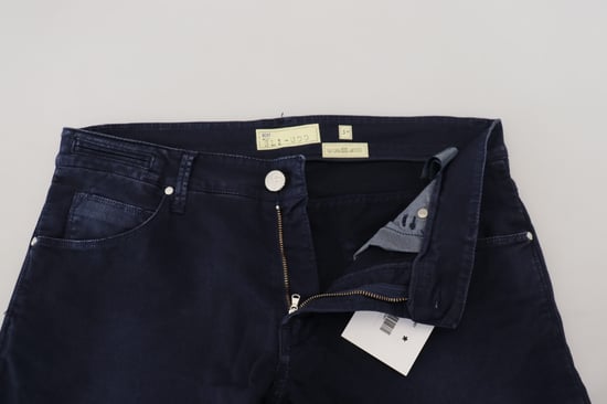 Acht Herren Blaue Baumwoll Tapered Slim Fit Freizeit-Denim-Jeans - Image 4