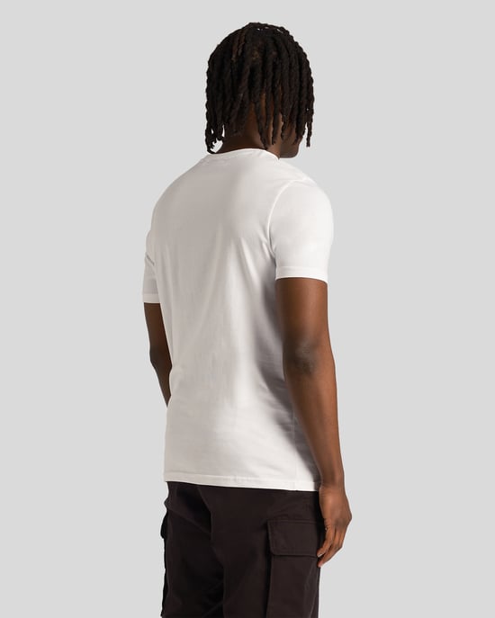 Herren-T-Shirt mit Lyle & Scott-Stickerei in Weiß - Image 3