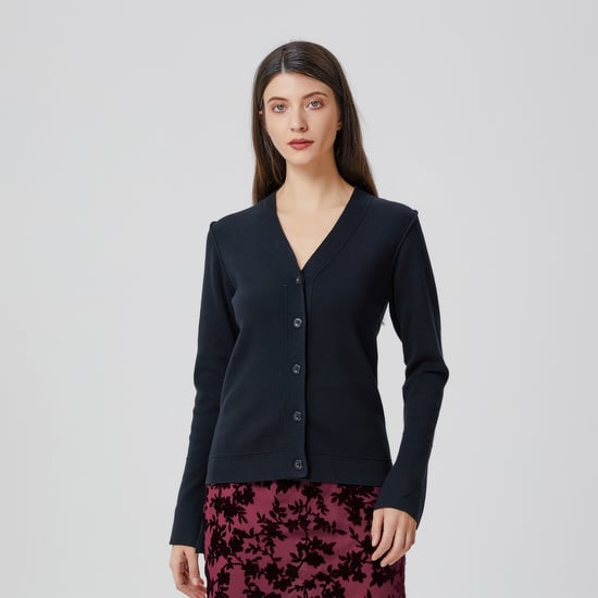 Strickjacke mit V-Ausschnitt - Image 1