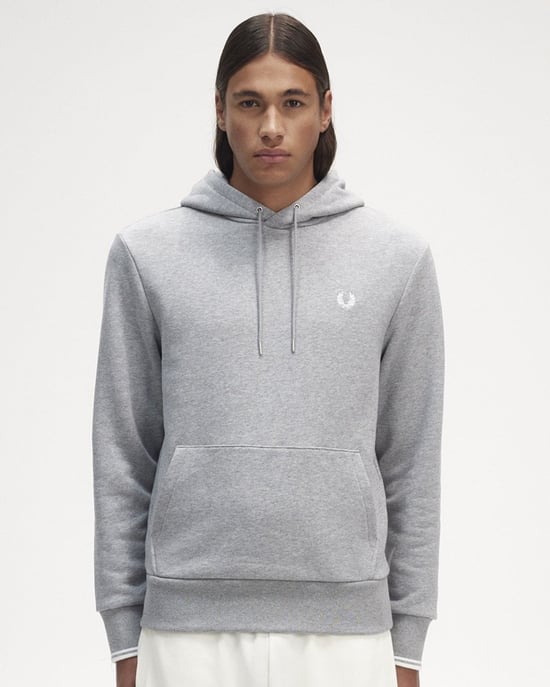 Fred Perry Herren Kapuzen-Sweatshirt mit Kontrastbesatz - Image 1