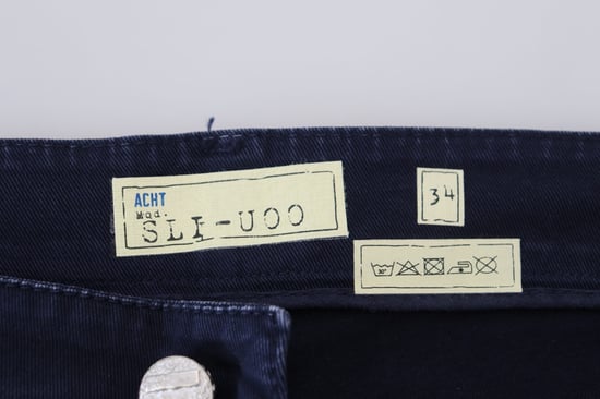 Acht Herren Blaue Baumwoll Tapered Slim Fit Freizeit-Denim-Jeans - Image 5