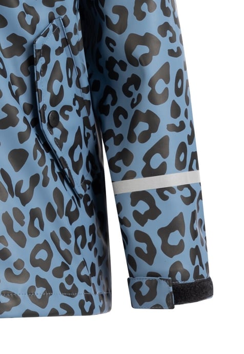 Schmuddelwedda Regenjacke Mädchen Blau Grau Schwarz Leo - Image 2