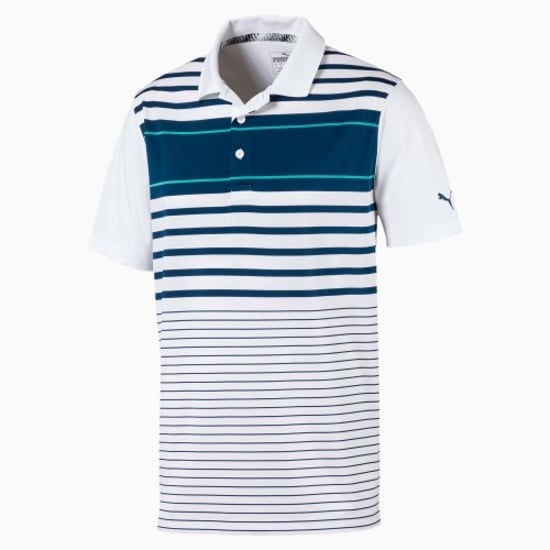 Puma Cobra Spotlight Striped Casted Sport Golf Polo Shirt 577882 16 - Image 1