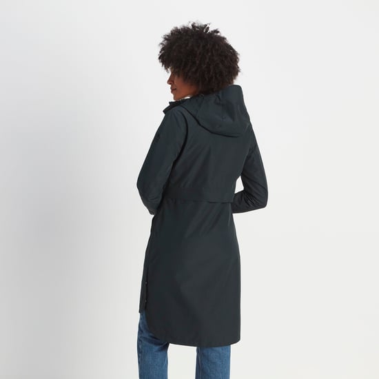 Saunter Womens Long Waterproof Jacket Black - Image 2