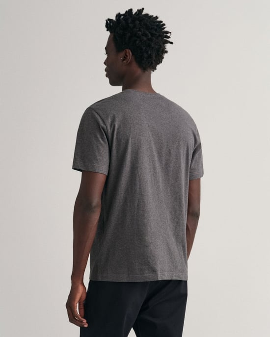 GANT Herren Regular Fit Kurzarm T-Shirt Shield Logo - Image 2