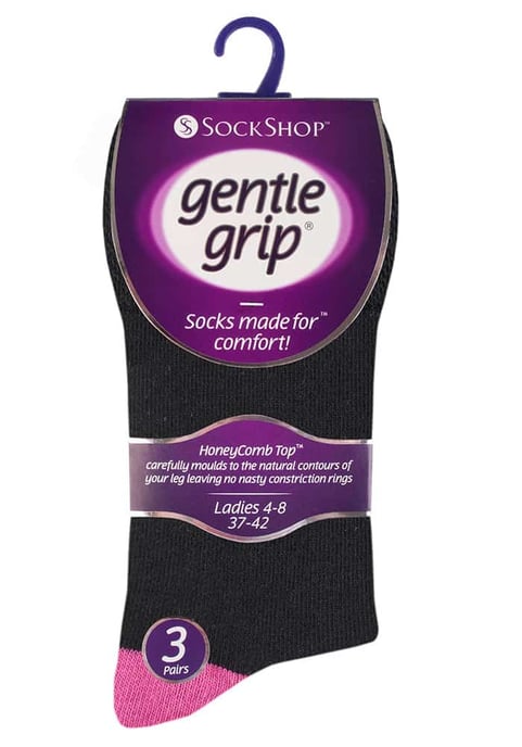 Gentle Grip - 6 Paar Damen Gentle Grip Nicht elastische Socken - SOLRP07HT - Image 2