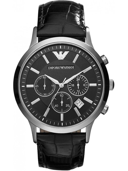 Emporio Armani Renato Schwarz Herren Armbanduhr AR2447 - Image 1