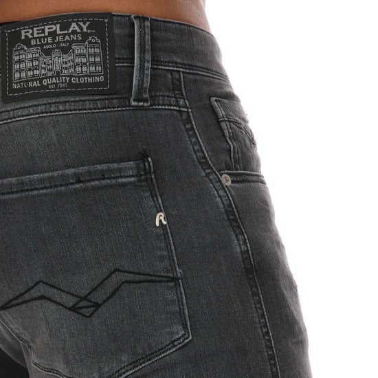 Men's Replay Anbass Slim Fit Stretch Jeans in Grey