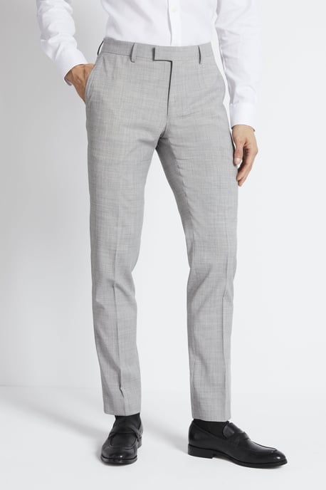 Slim Fit Light Grey Trousers