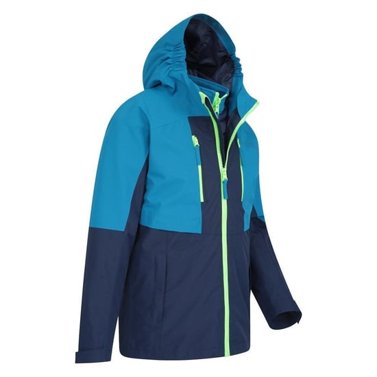 Mountain Warehouse Kinder/Kinder Ravine 3 in 1 Wasserdichte Jacke (Blau) - Image 4