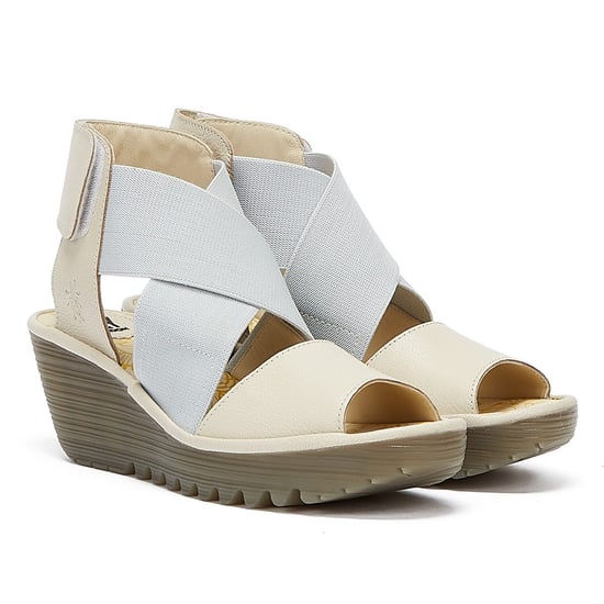 Fly London Yuba Damen Off White Sandalen - Image 1