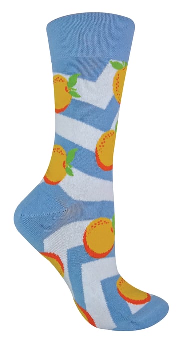 TALKIE-SOCKEN Damen-Socken aus Baumwolle mit schrulligem, flippigem Design und Fruchtmuster - Image 1