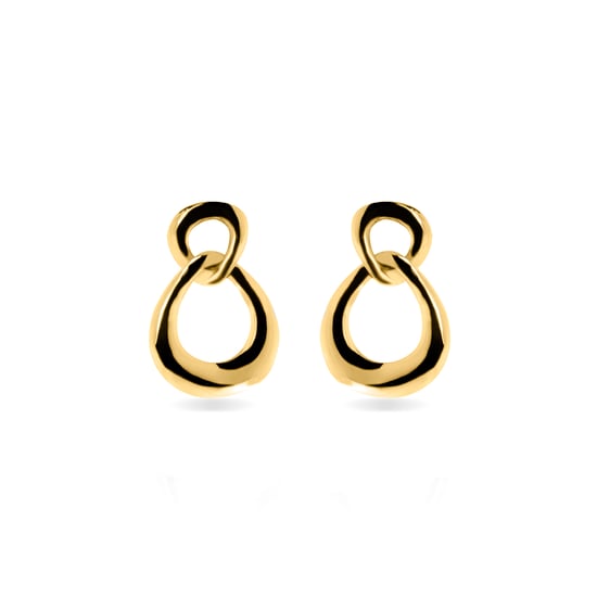 Luxenter Jomo Earrings finished in 18 Kts Yellow Gold