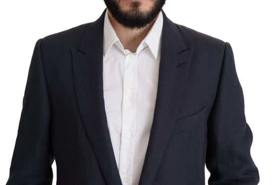 Dolce & Gabbana Dunkelblau ALTA SARTORIA Jacke Mantel Herren Blazer - Image 5