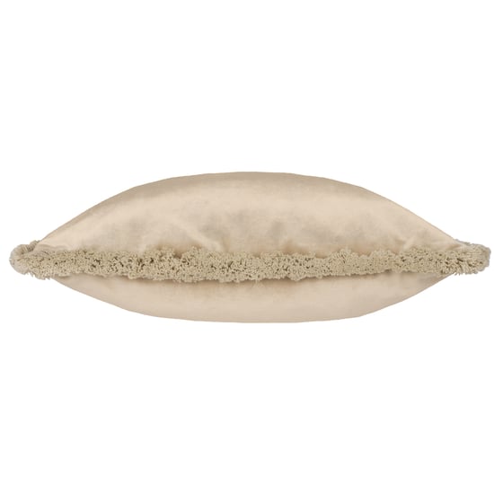 Paoletti Freya Fringed Velvet Cushion Cover