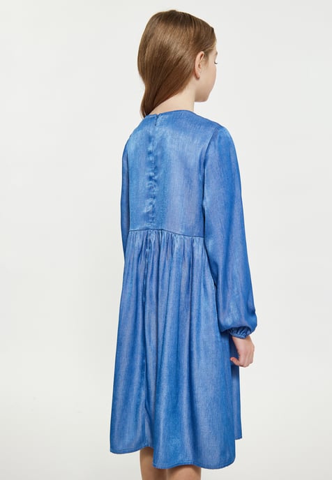 Dreimaster Kleid Mädchen (Kids) hellblauer Denim - Image 4