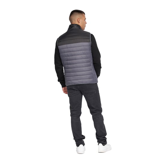 Crosshatch - "Presnell" Weste Hoch geschnitten für Herren (Holzkohle) - Image 2